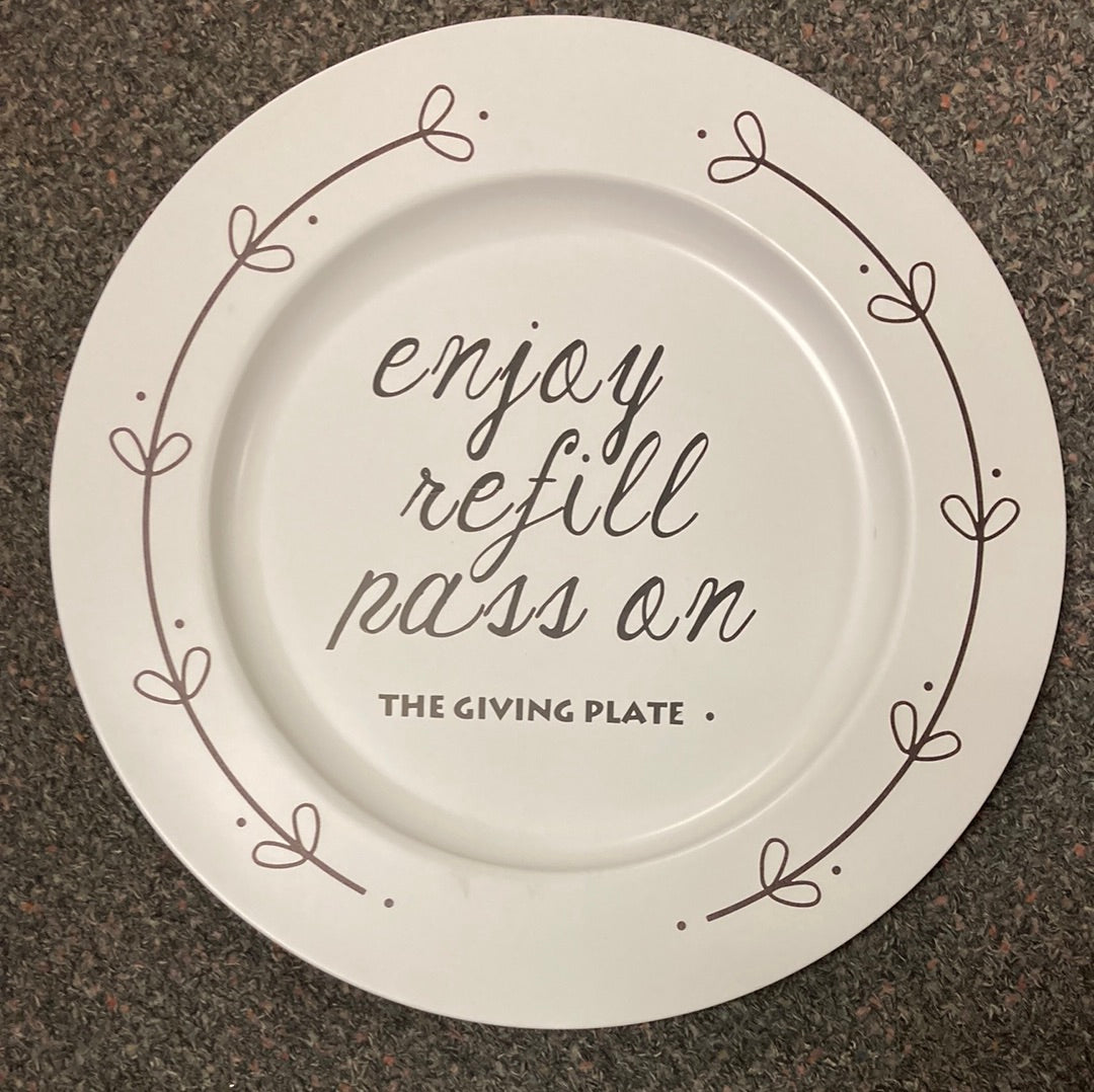 Plate - Enjoy, Refill, Pass On
