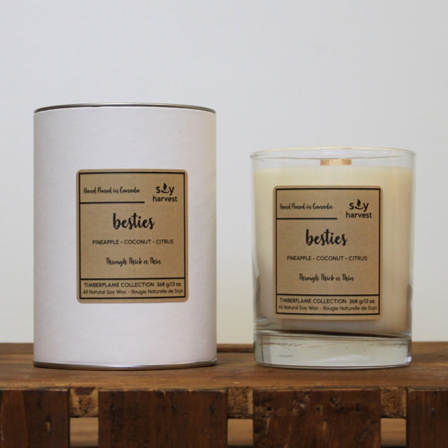 Soy Harvest Candles - Timber Flame - Besties