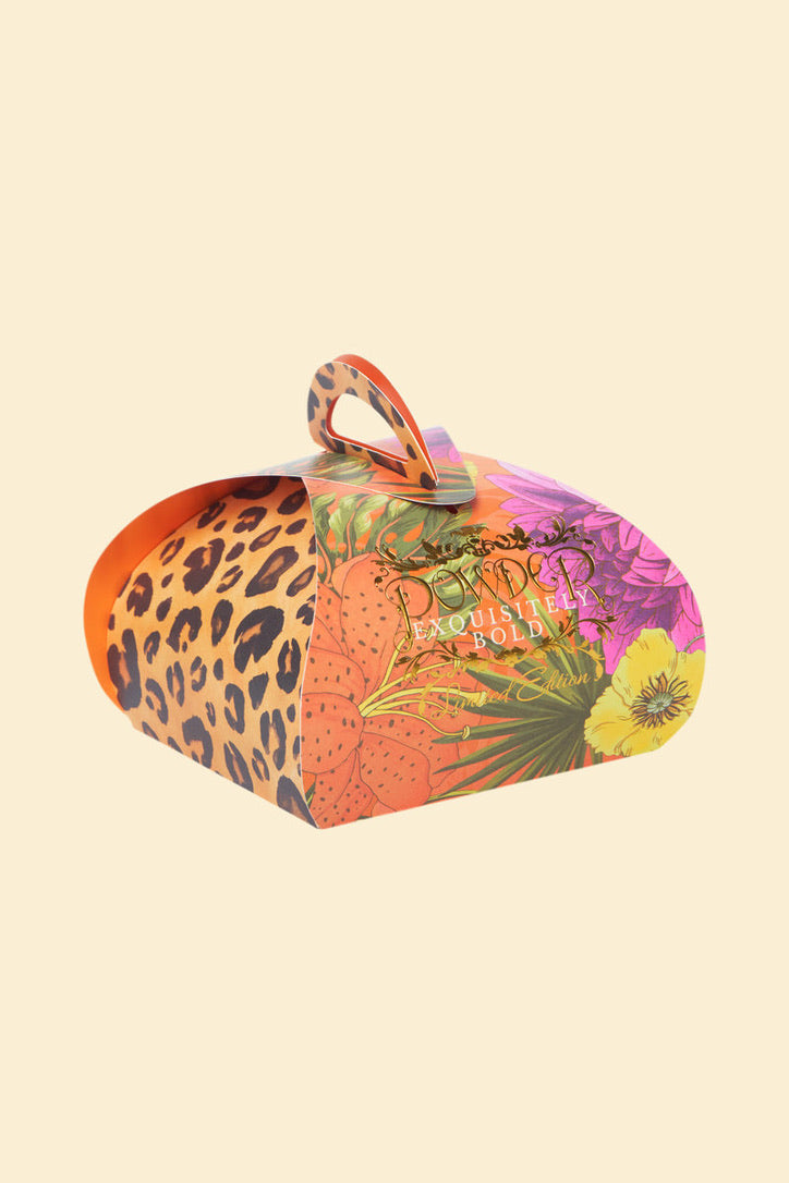 Powder Collection - Embroidered Hair Clips - Deco Floral Tangerine