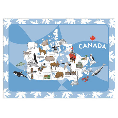 Oscardo - Map of Canada - Microfibre Towel