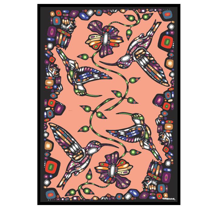 Oscardo - John Rombough - Eco Tea Towel - Hummingbird