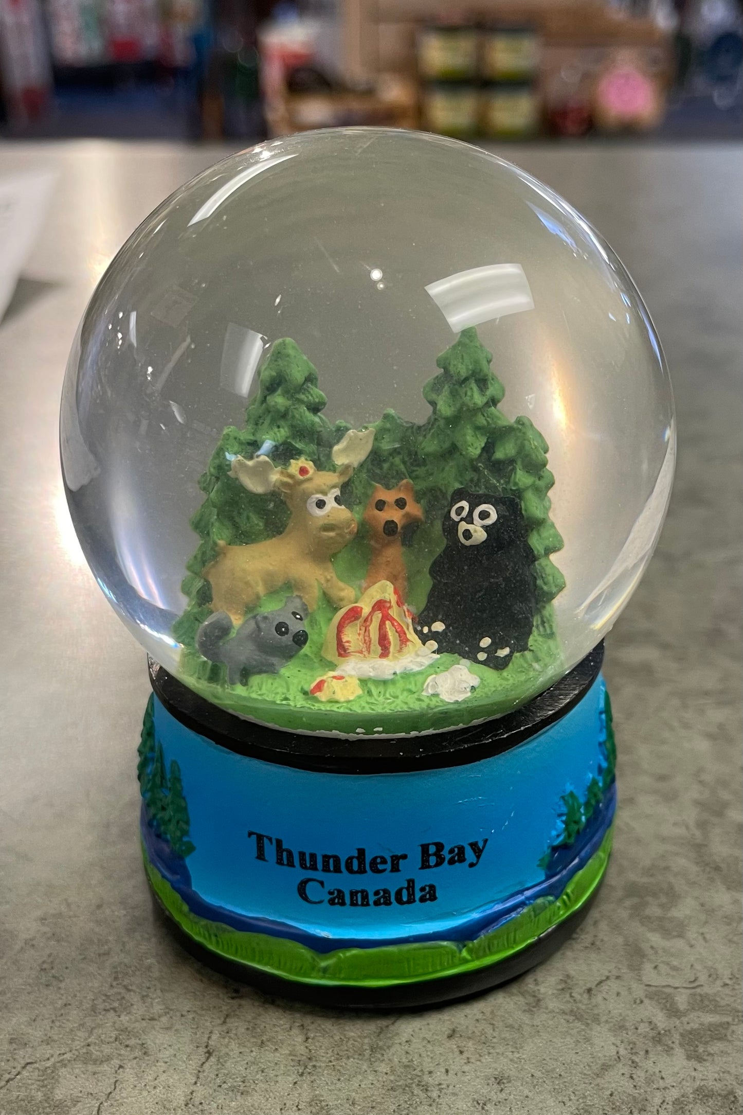 Souvenir - Snow Globe Thunder Bay - Cartoon Animals