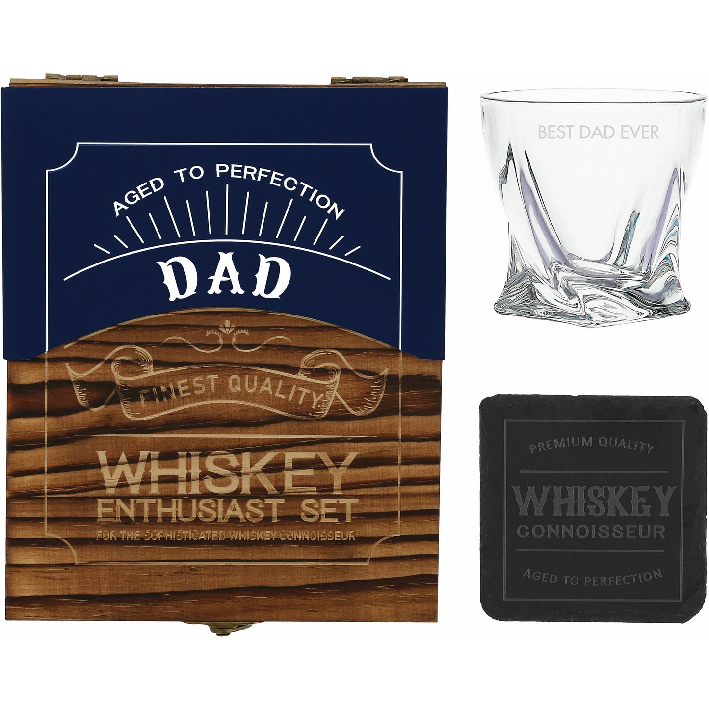 Drinkware - Man Made - Dad - Whiskey Glass Gift Set