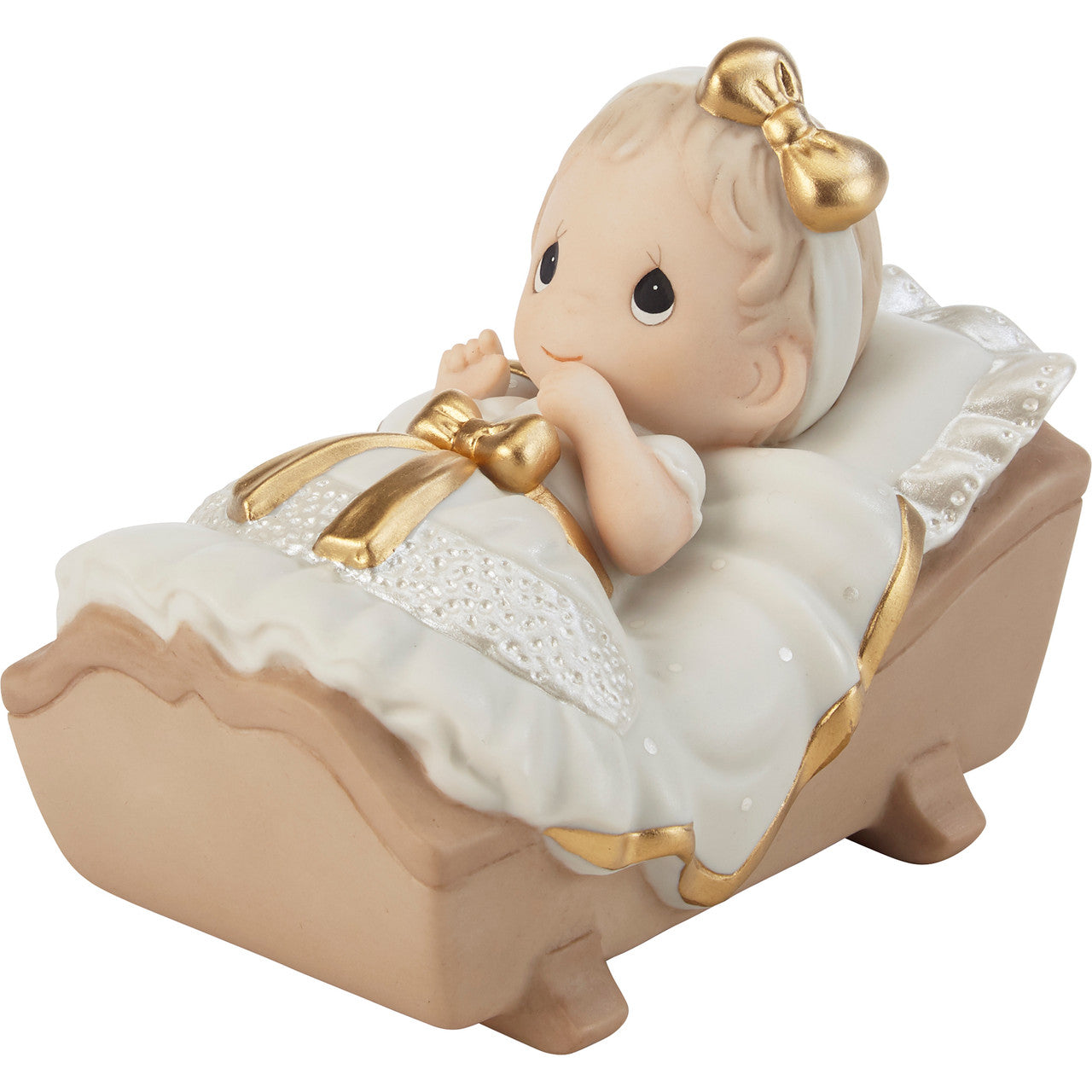 Precious Moments - Baby in Cradle - Girl - Baptism