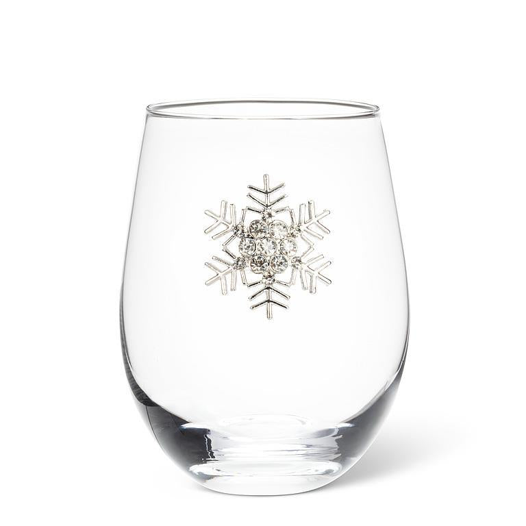 Christmas - Snowflake Stemless Wine Glass