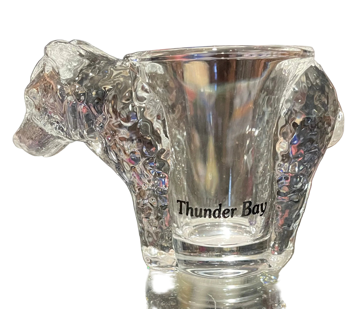 Souvenir Shot Glass - Clear Bear - Thunder Bay