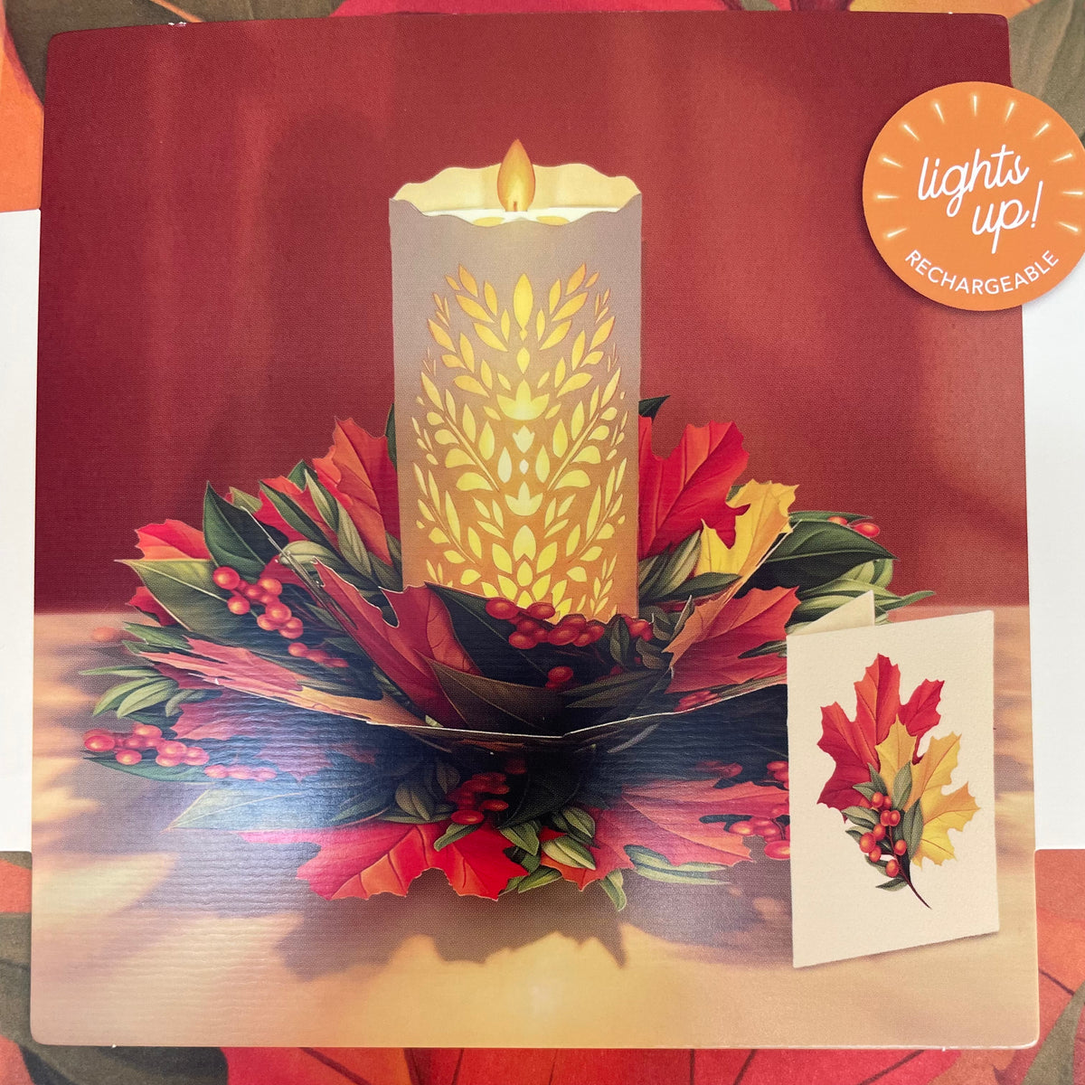 Pop-Up Flower Bouquet - Fall Candle - Light Up
