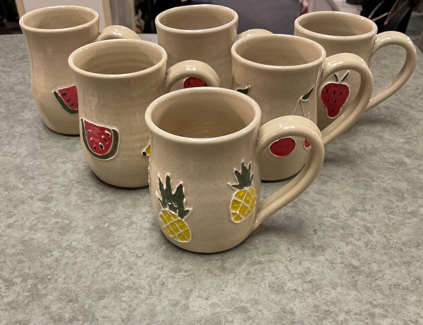 Pottery By P0T's 2G0 - Fruit Mugs