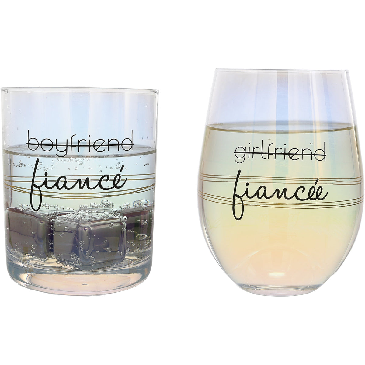 Drinkware - Rocks & Stemless Wineglass Set - Fiancé