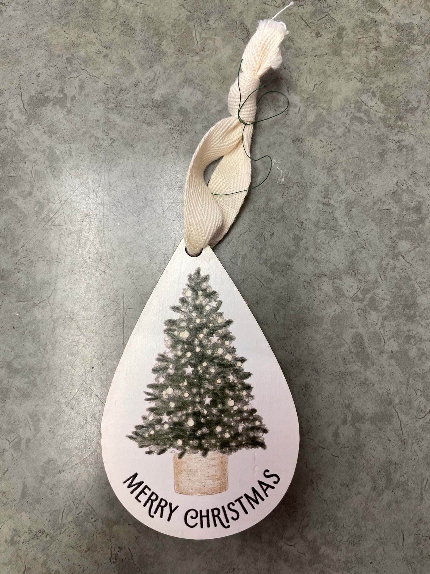 Christmas - Teardrop Ornament - Merry Christmas