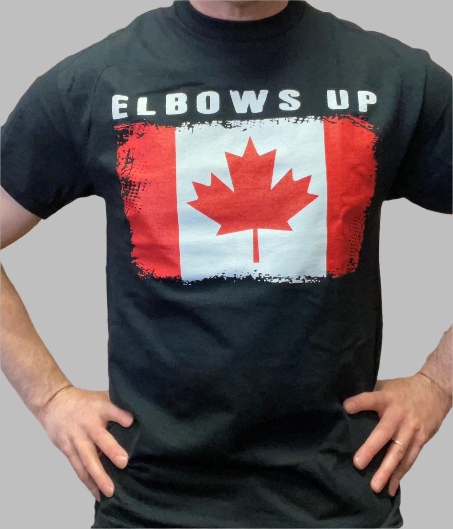Souvenir Clothing - Unisex T-Shirt - "Elbows Up" - Black