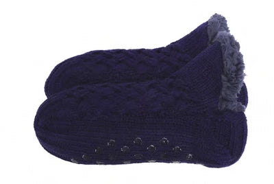 Snoozies - Sherpa Lined Socks - Navy