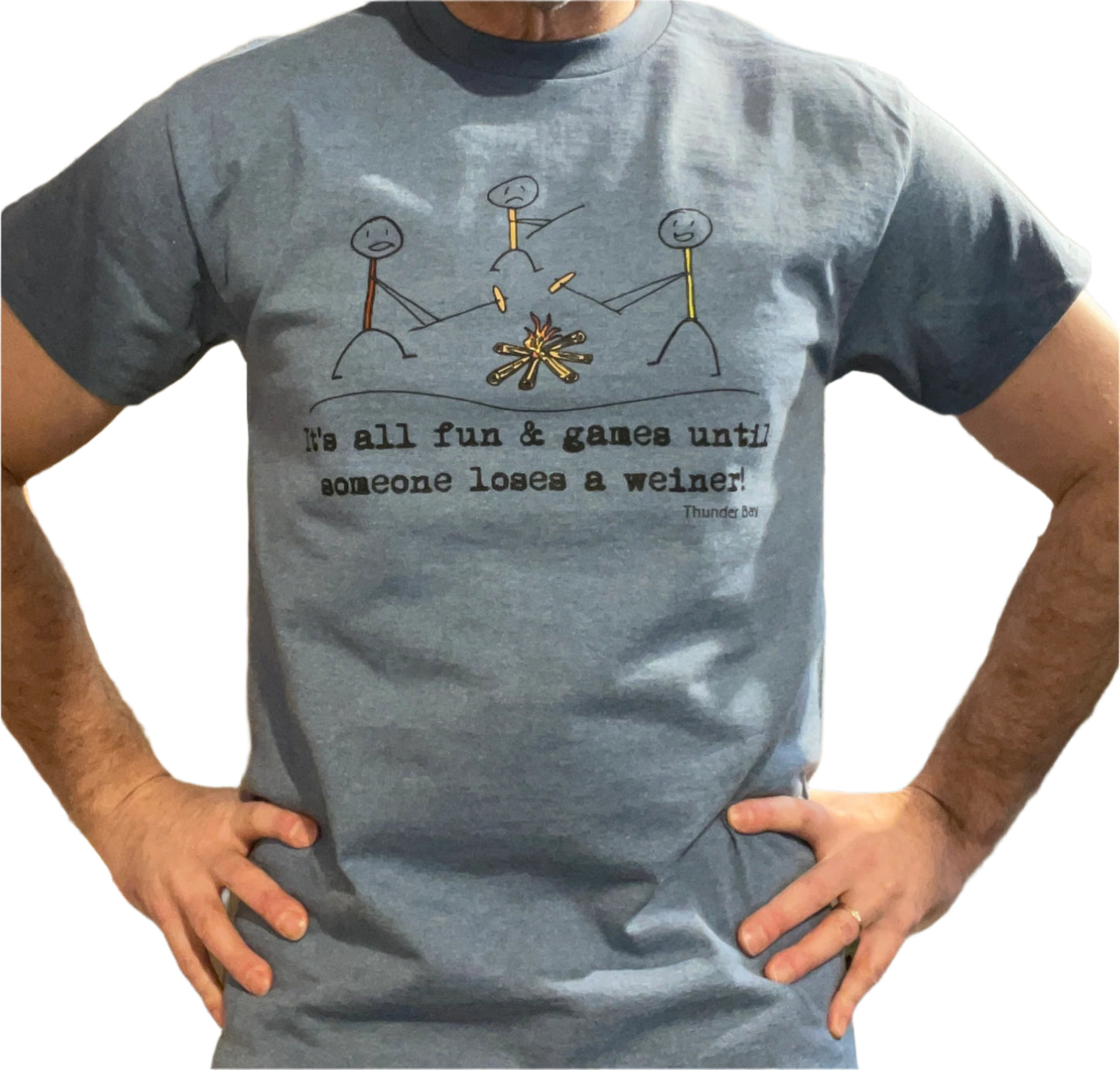 Souvenir Clothing - T-Shirt - Lose a Wiener - Thunder Bay - Heather Indigo
