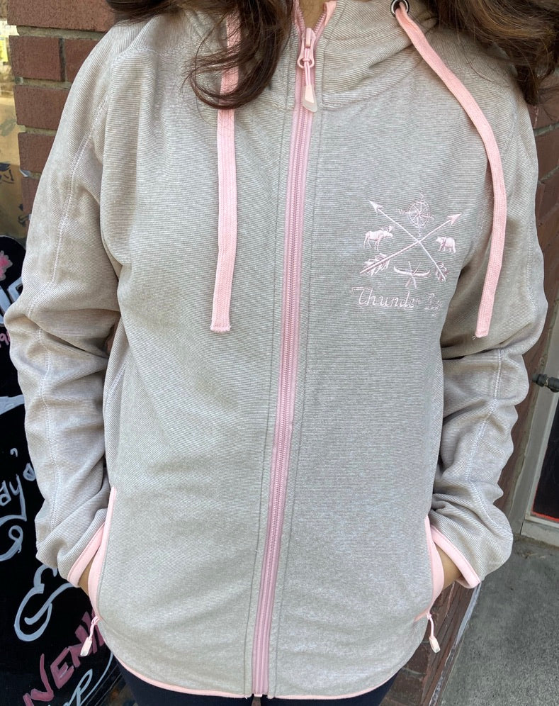 Souvenir Clothing - Ladies Hooded Zippered Sweatshirt - Thunder Bay