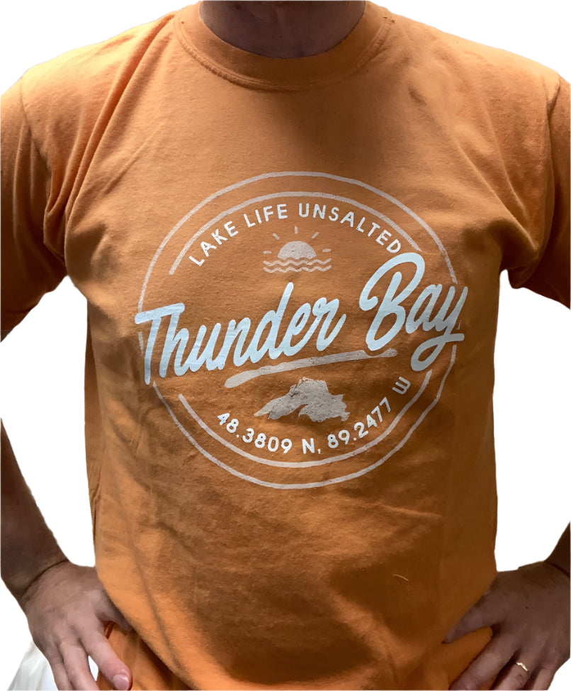 Souvenir Clothing - T-Shirt - Thunder Bay - Lake Life Unsalted - Burnt Orange