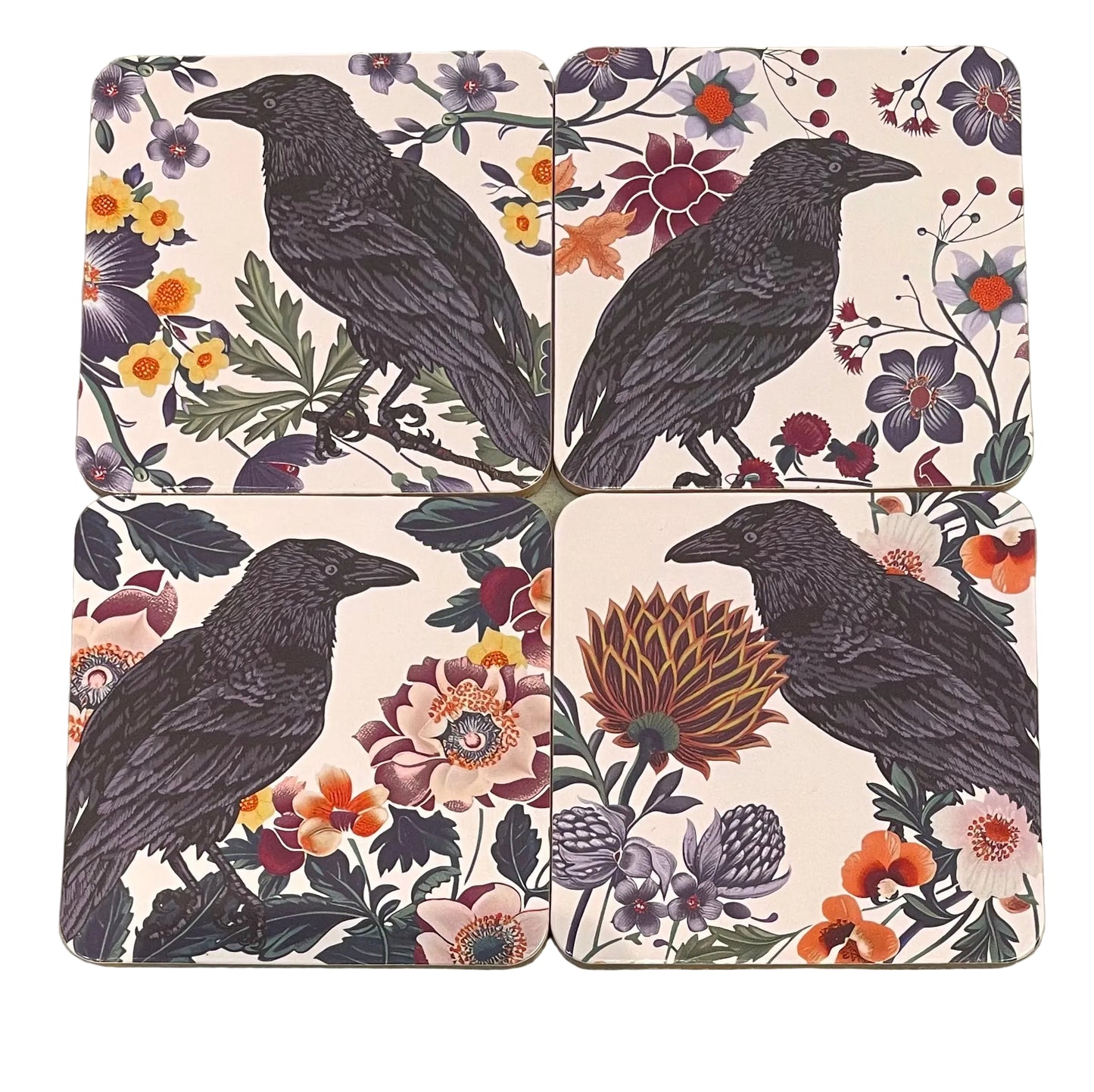 Coasters - Crows - Set of 4