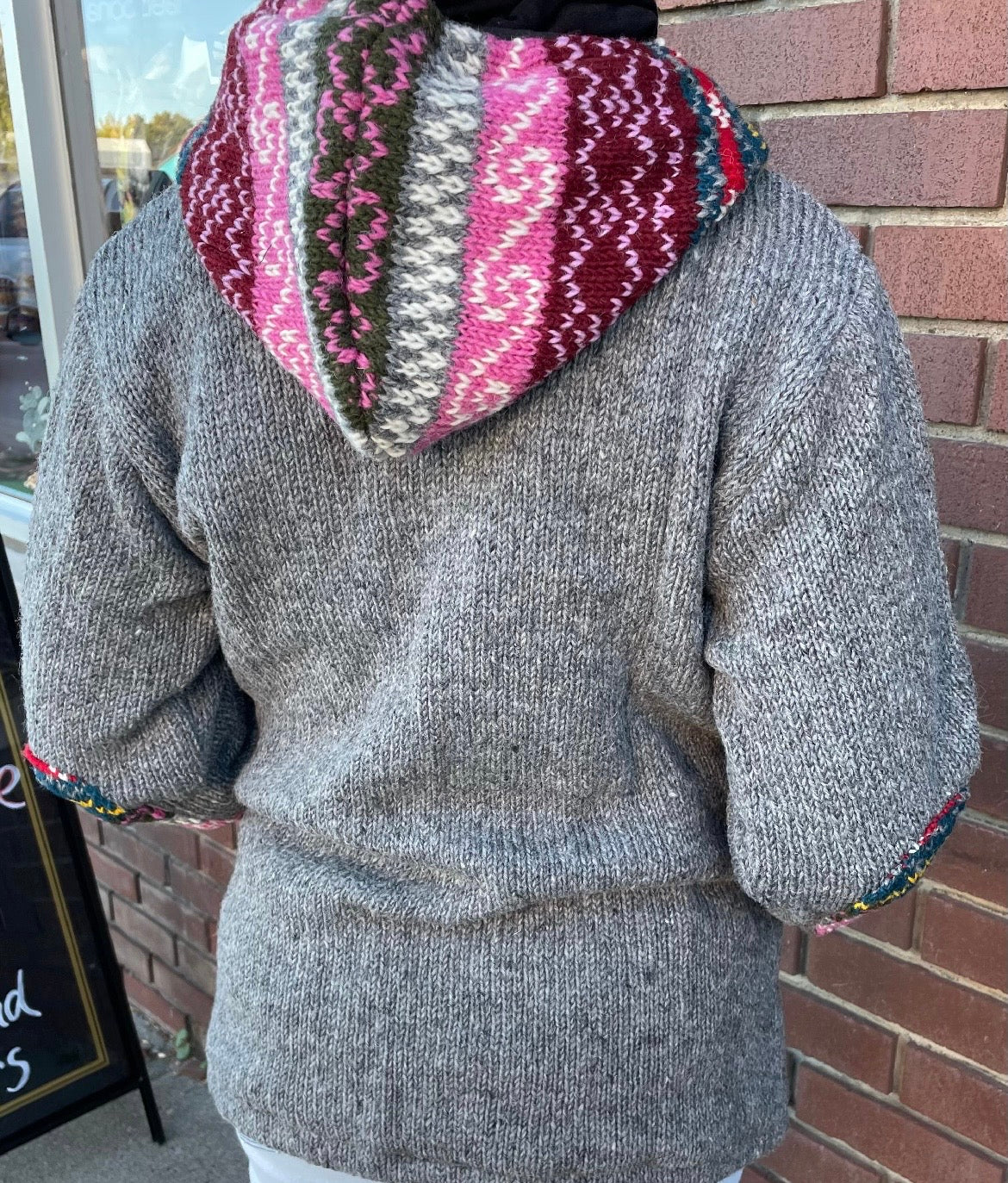 Souvenir Clothing - New Zealand Wool Fair Isle Cardigan - Grey