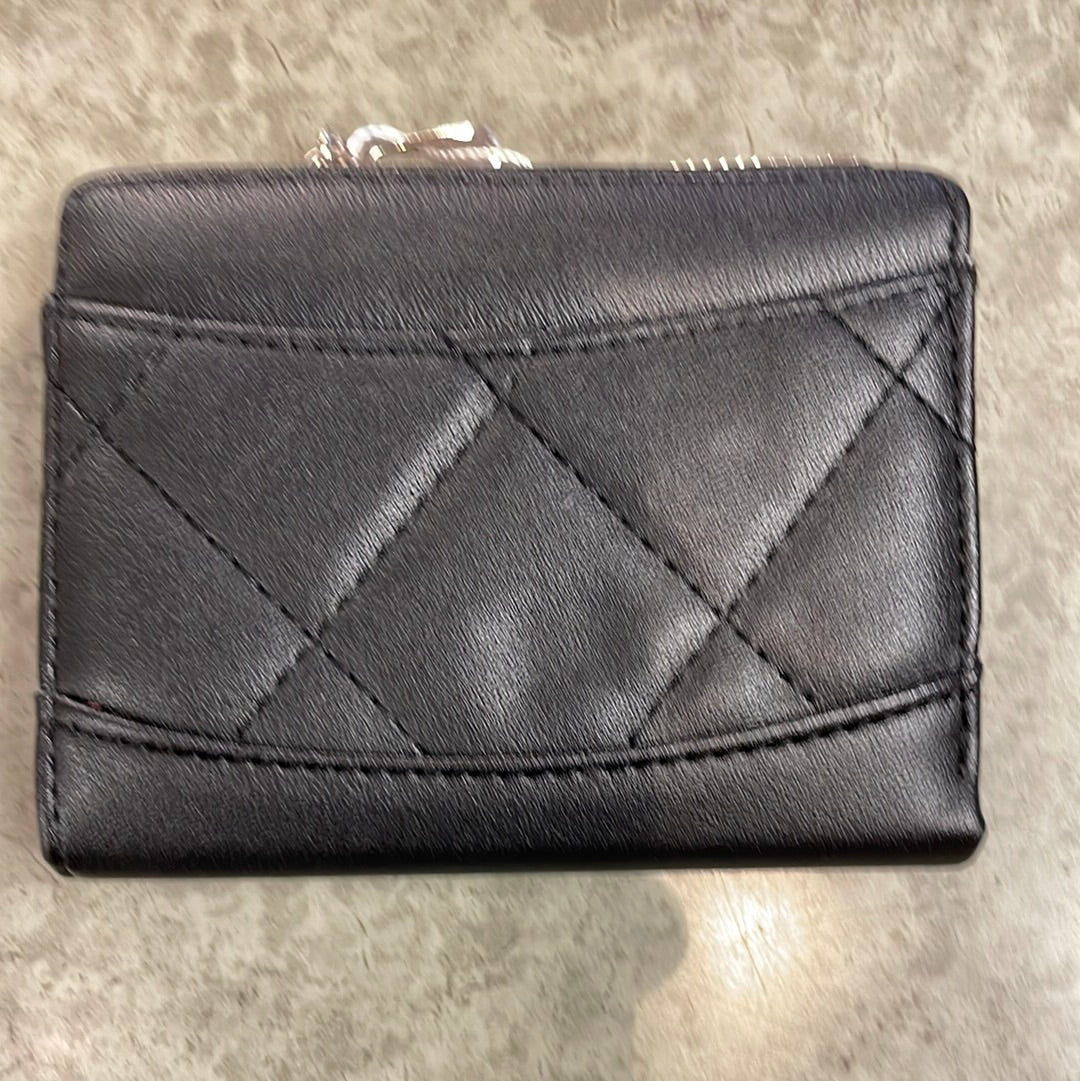 Caracol - Small Wallet with Card Inserts and Zip Pocket - Black
