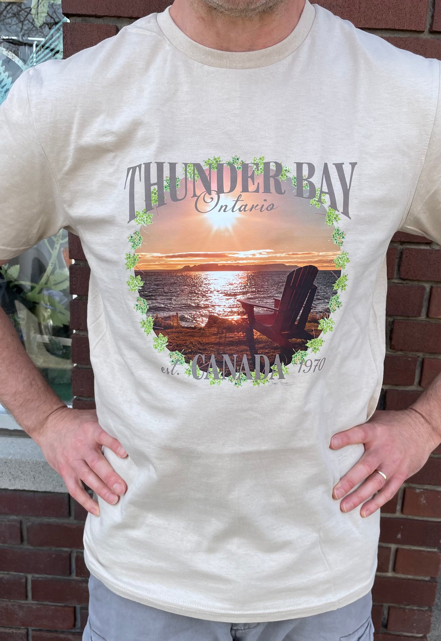 Souvenir Clothing - Thunder Bay, Ontario - T-Shirt - By James Brown - Sand