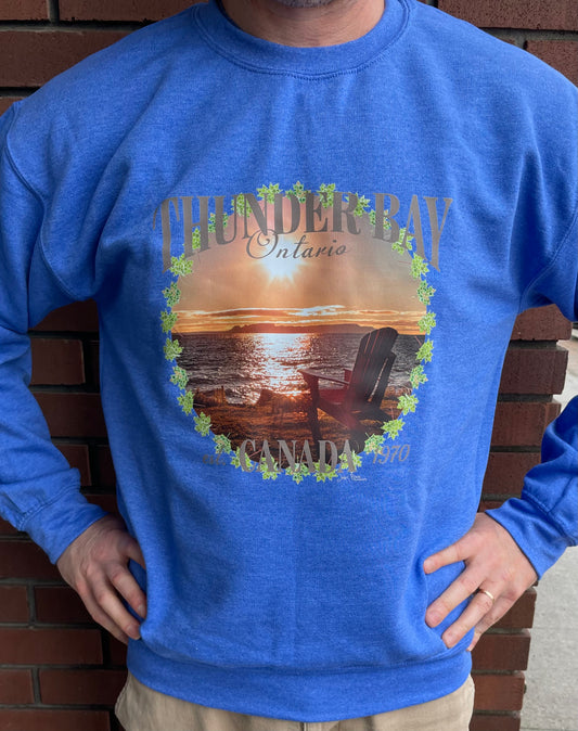 Souvenir Clothing - Thunder Bay, Ontario - Crew Neck Sweatshirt - James Brown - Blue