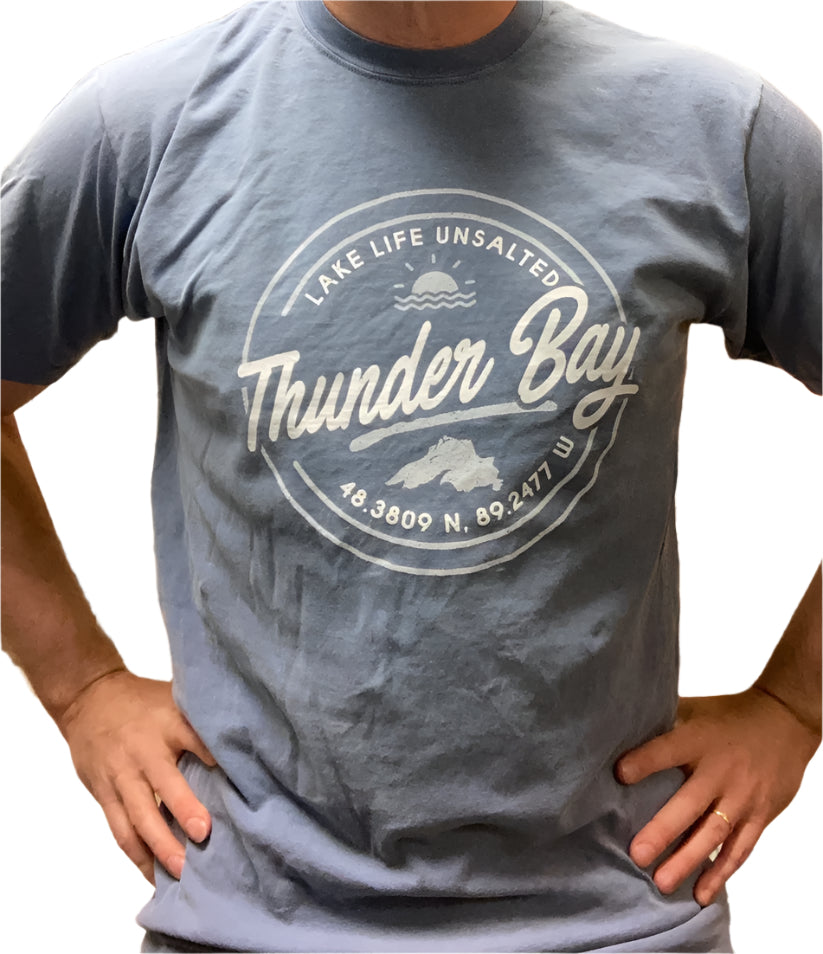 Souvenir Clothing - T-Shirt - Thunder Bay - Lake Life Unsalted - Blue Jean Blue
