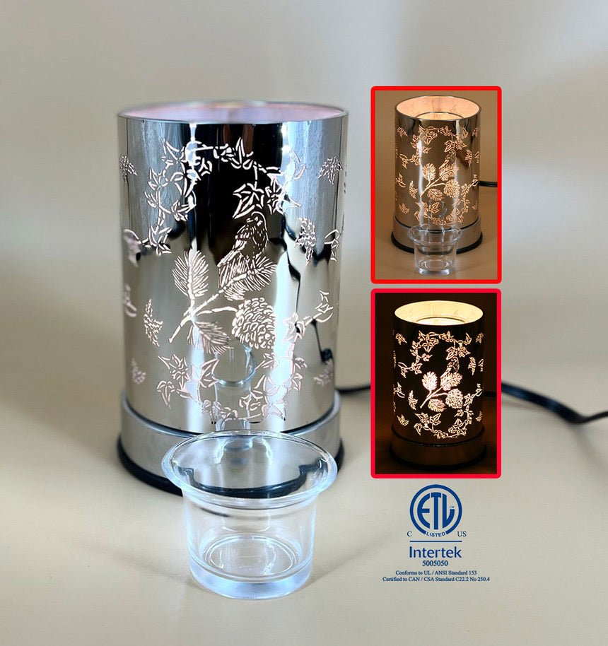 Touch Lamp - Silver Pine Cone