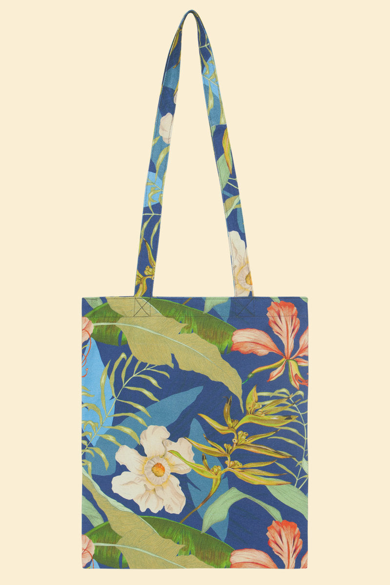 Power Collection - Tote Bag - Delicate Tropics, Indigo