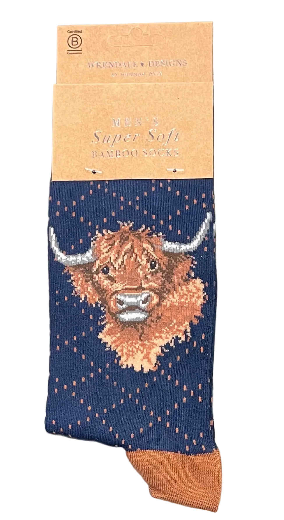 Wrendale Designs - Men's Socks - Cow Highland Heathers