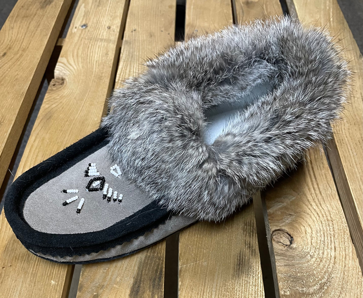 Moccasin - 6601L - Grey/Black Swede