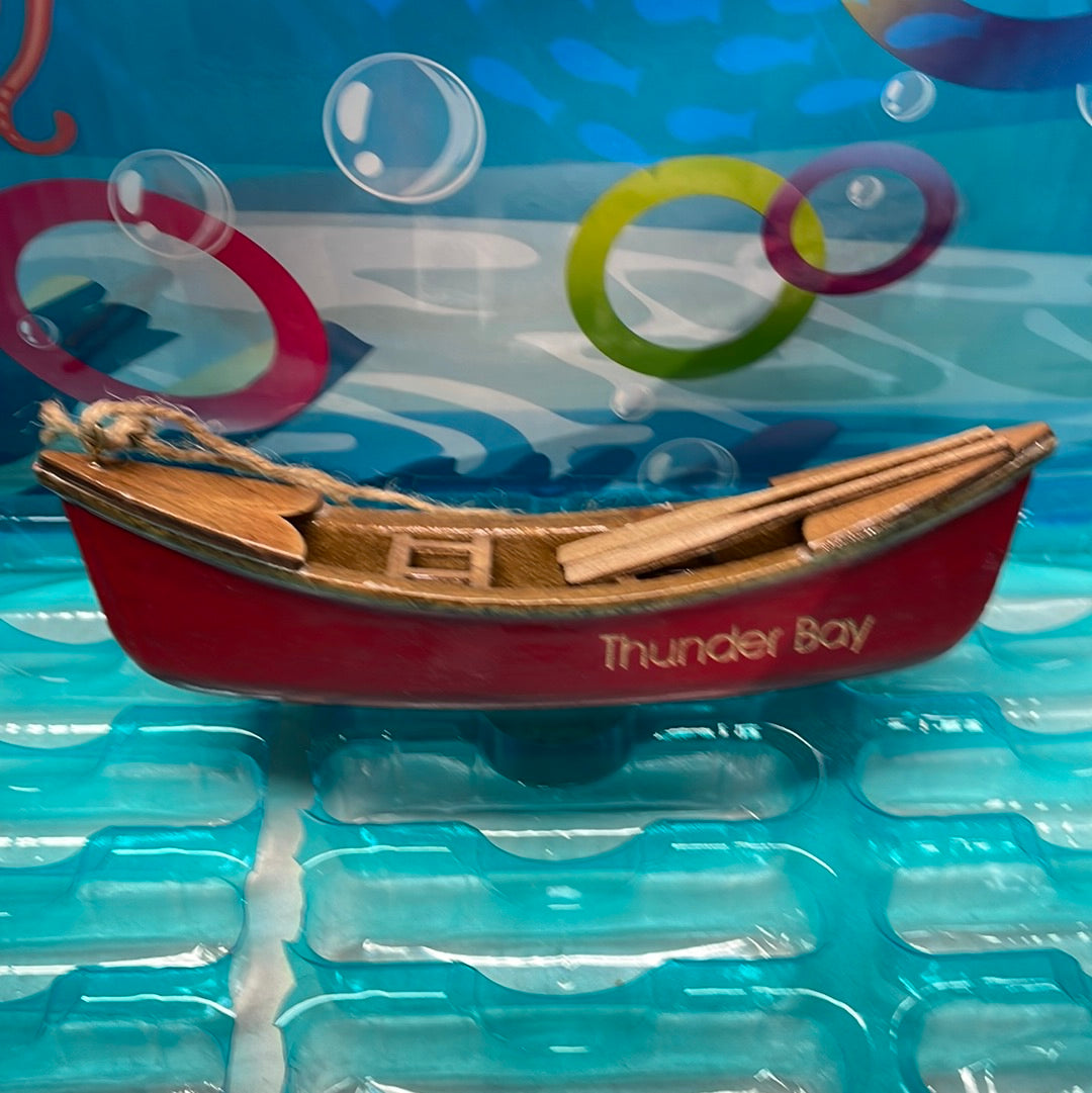 Souvenir - Canoe Ornament - Thunder Bay