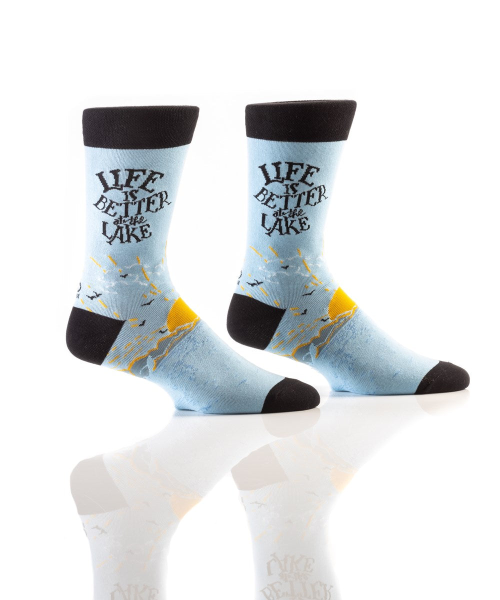 Men's Crew Socks - Life is Better at The Lake