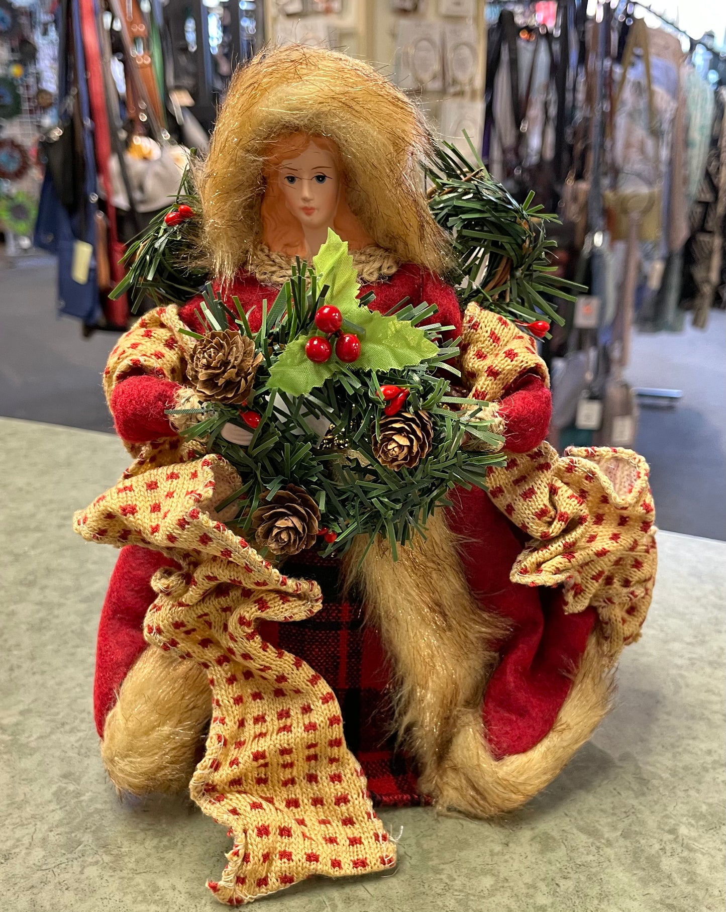 Christmas - Angel with Pine Wings Tree Topper