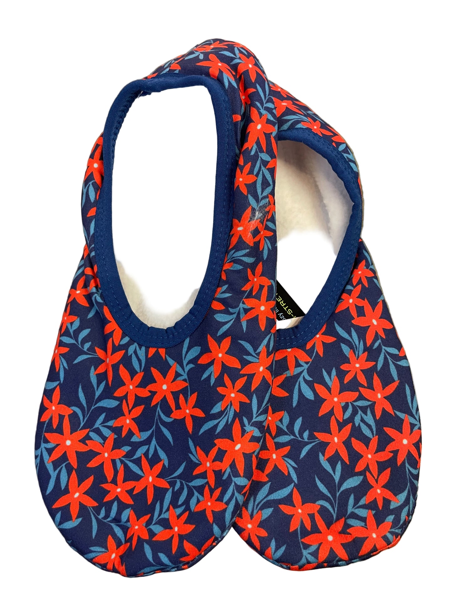 Snoozies - Skinnies - Blue-Red Floral