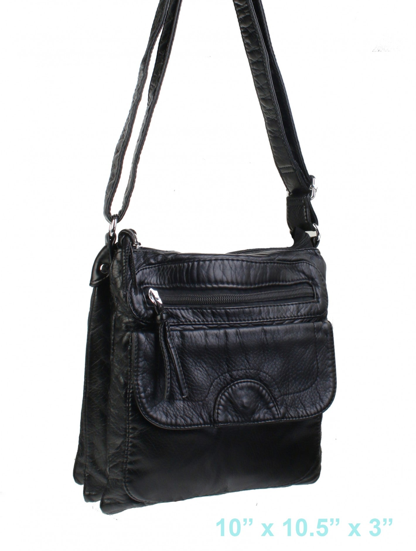 Cherie Bliss - Leather Satchel - Black
