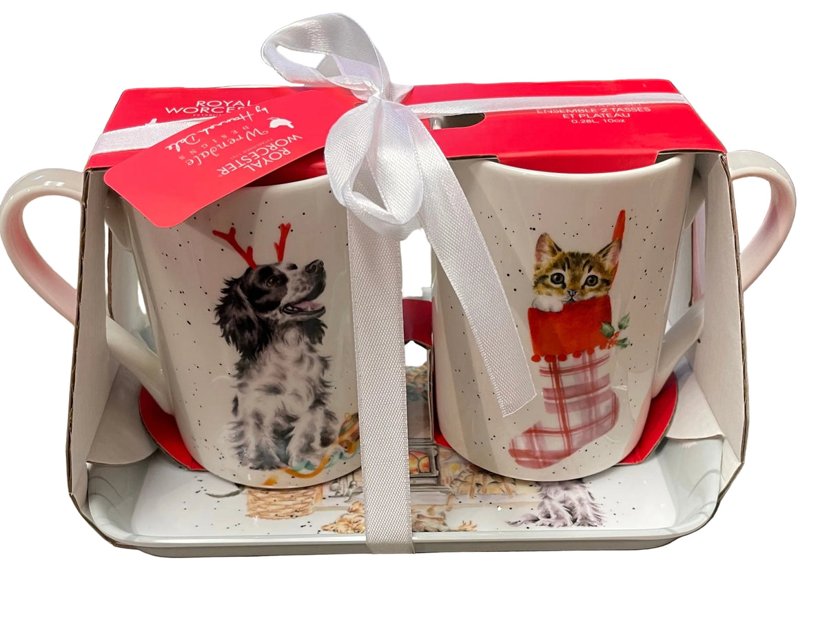 Christmas - Royal Worchester Mug & Tray Set
