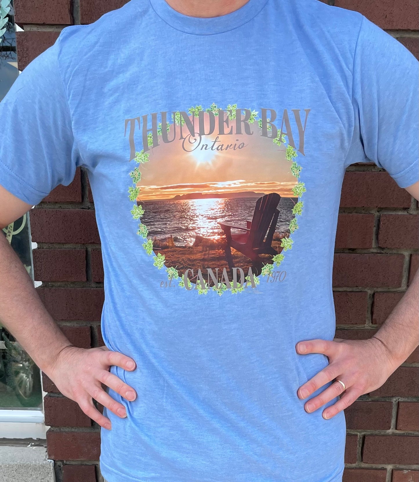 Souvenir Clothing - Thunder Bay, Ontario - T-Shirt - By James Brown - Blue