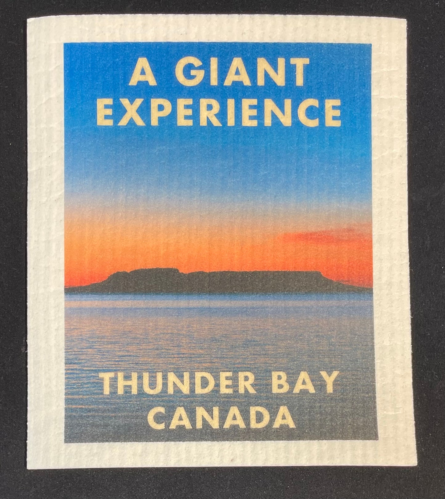 Souvenir Kitchen Cloth - "A Giant Experience" - Thunder Bay, Canada