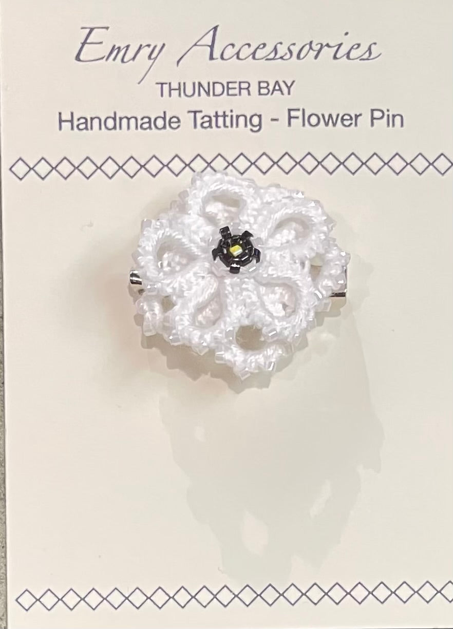 Flower Pin - *Consignment* - Handmade Tatting