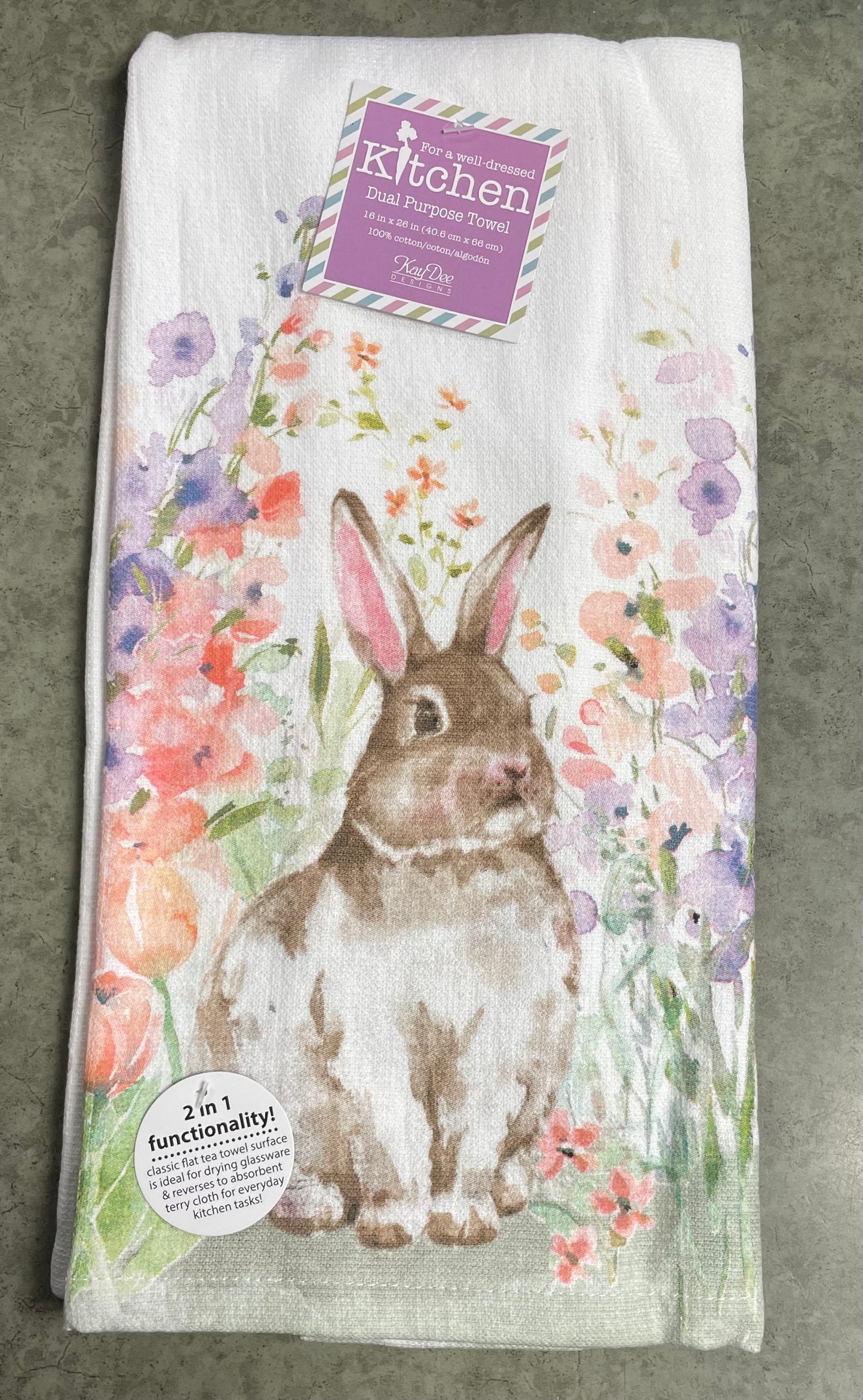 Towel - Dual Purpose - Garden Bunny