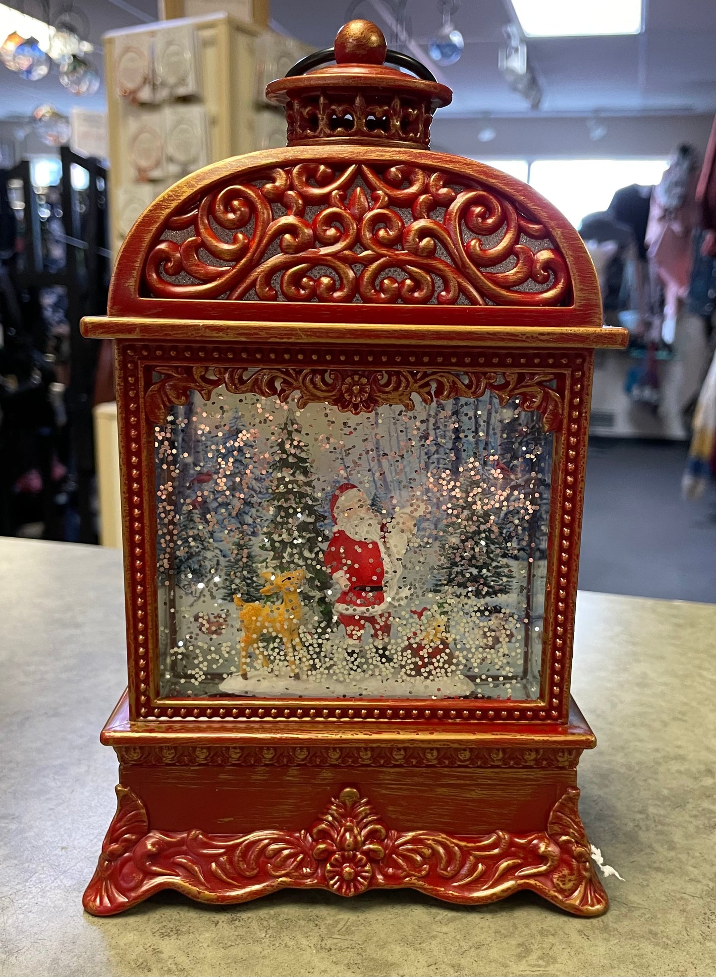 Christmas - Santa in Forest Water Lantern