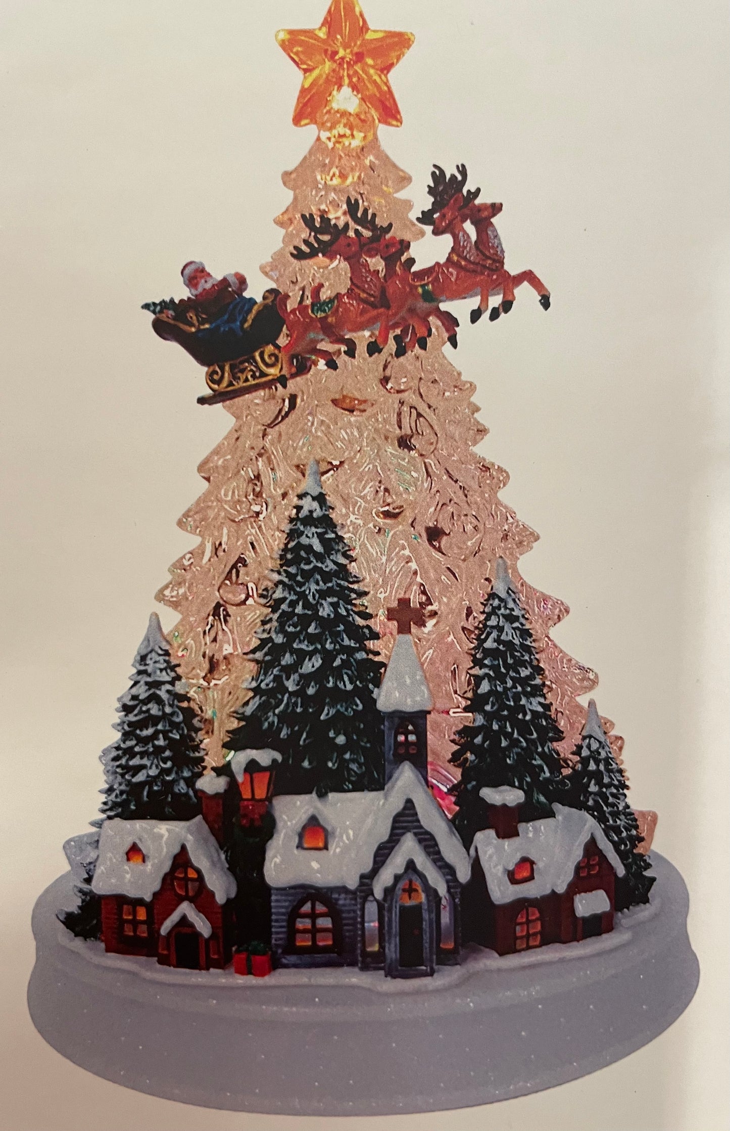 Christmas - Light Up Tree Santa Scene