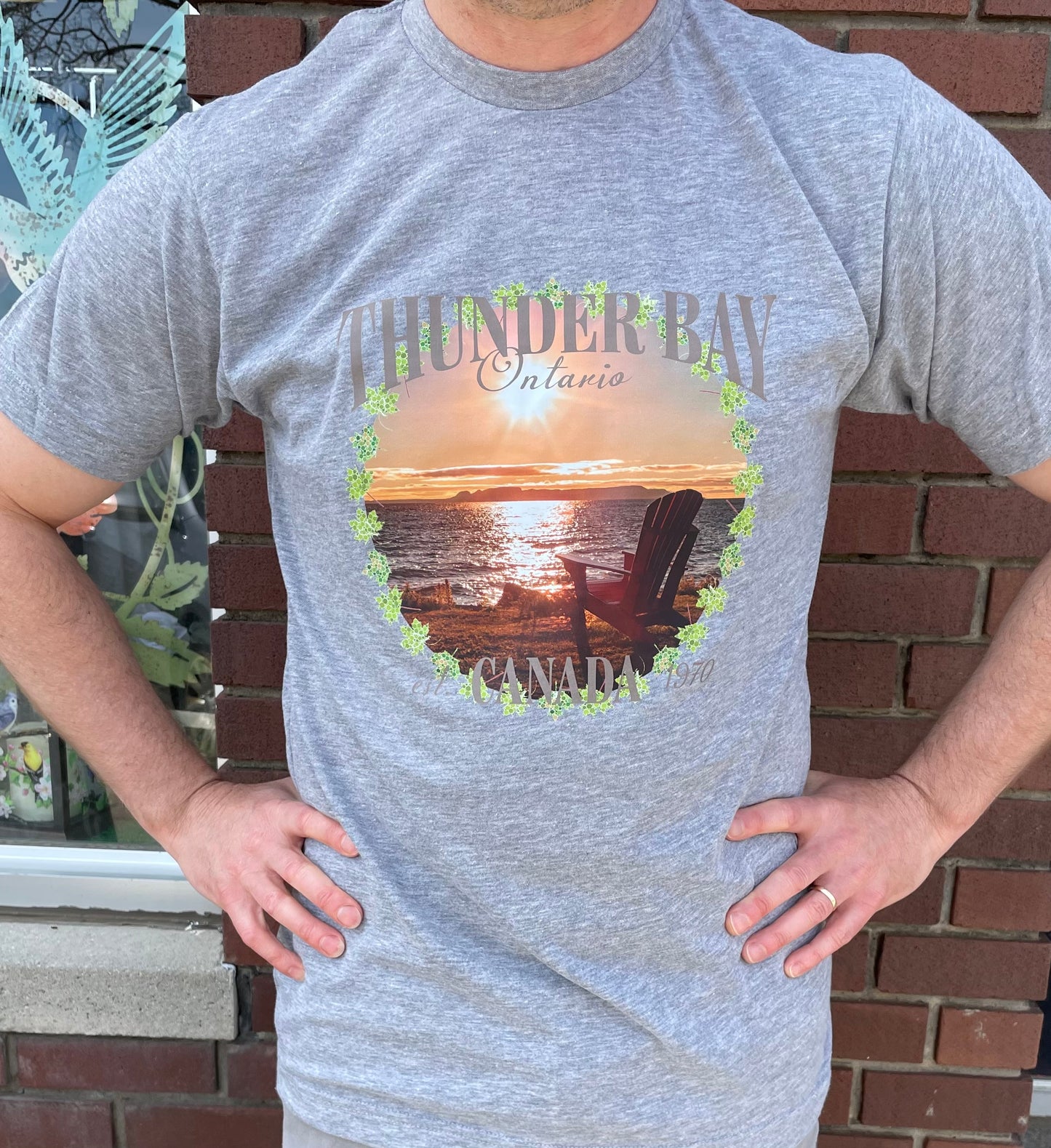 Souvenir Clothing - Thunder Bay, Ontario - T-Shirt - By James Brown - Grey