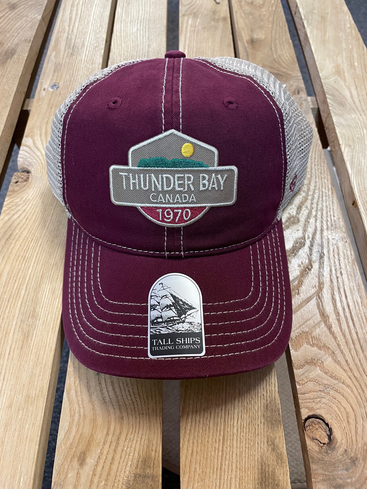 Ball Cap - Thunder Bay - 1970 - Burgundy Mesh