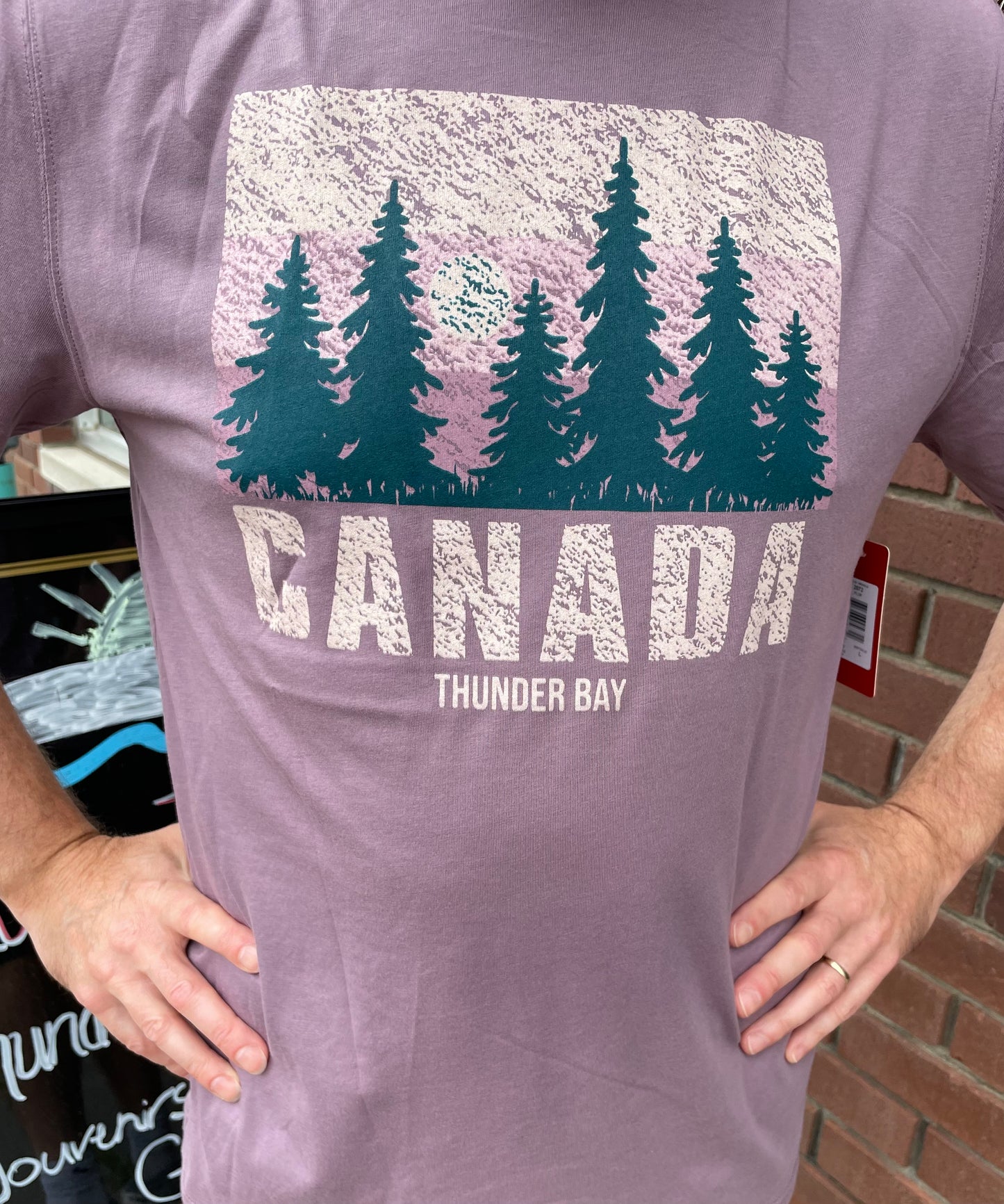 Souvenir Clothing - T-Shirt - Thunder Bay, Canada - Plum