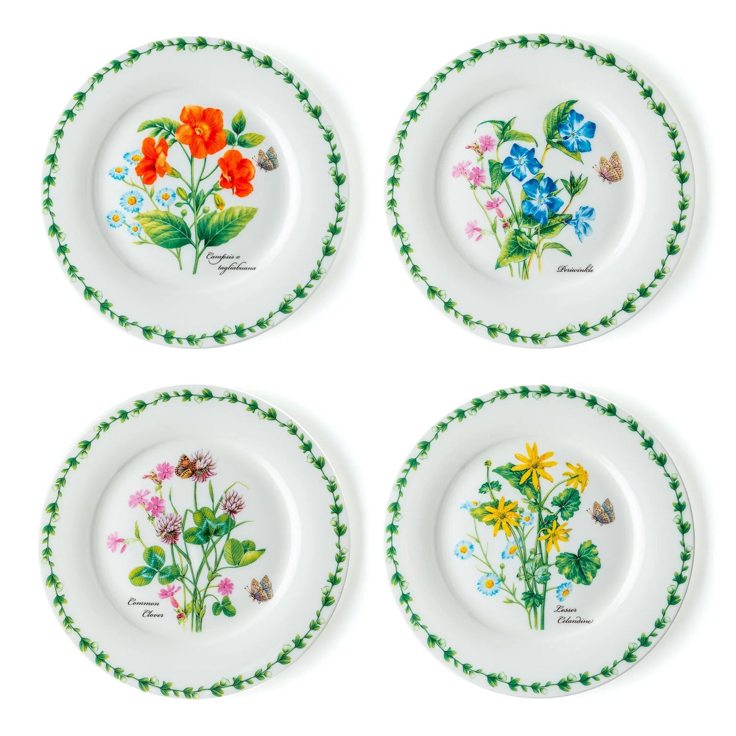 McIntosh China - Garden Meadow Set of 4 Dessert Plates