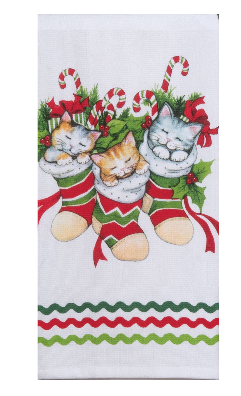 Christmas - Meowy Christmas Stocking Dual Purpose Terry Towel