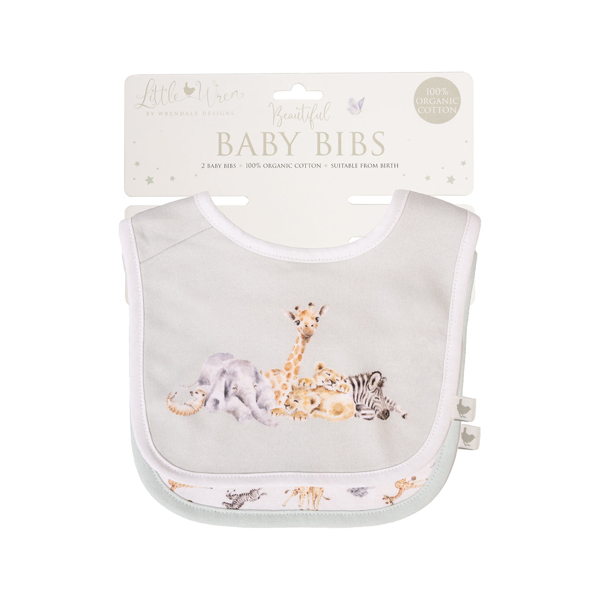 Baby - Wrendale Designs - Bib - Set of 2 - Little Savannah