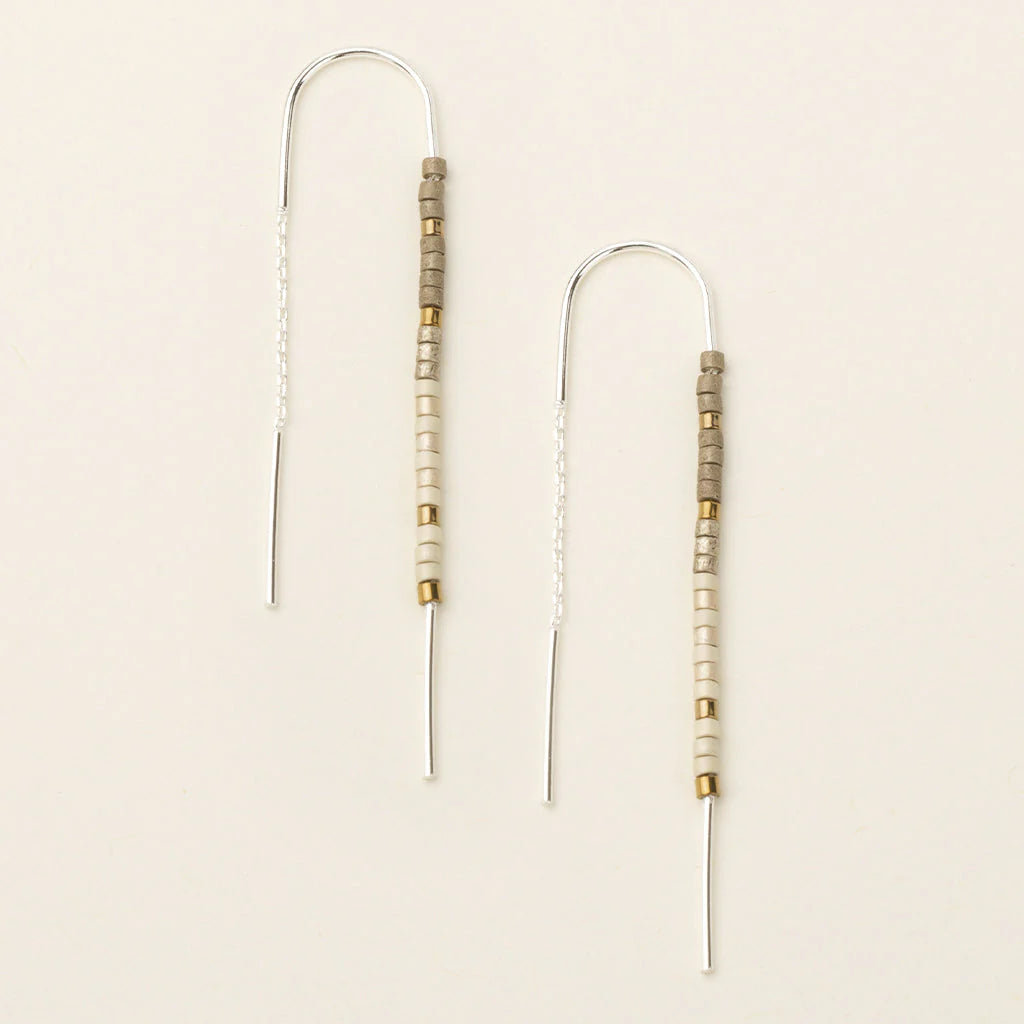 Scout Curated Wears - Thread Earring - Pewter Multi/Silver