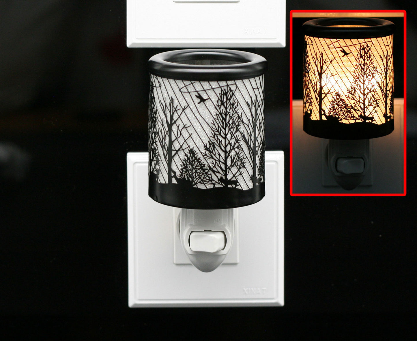 Night Light - Black Trees