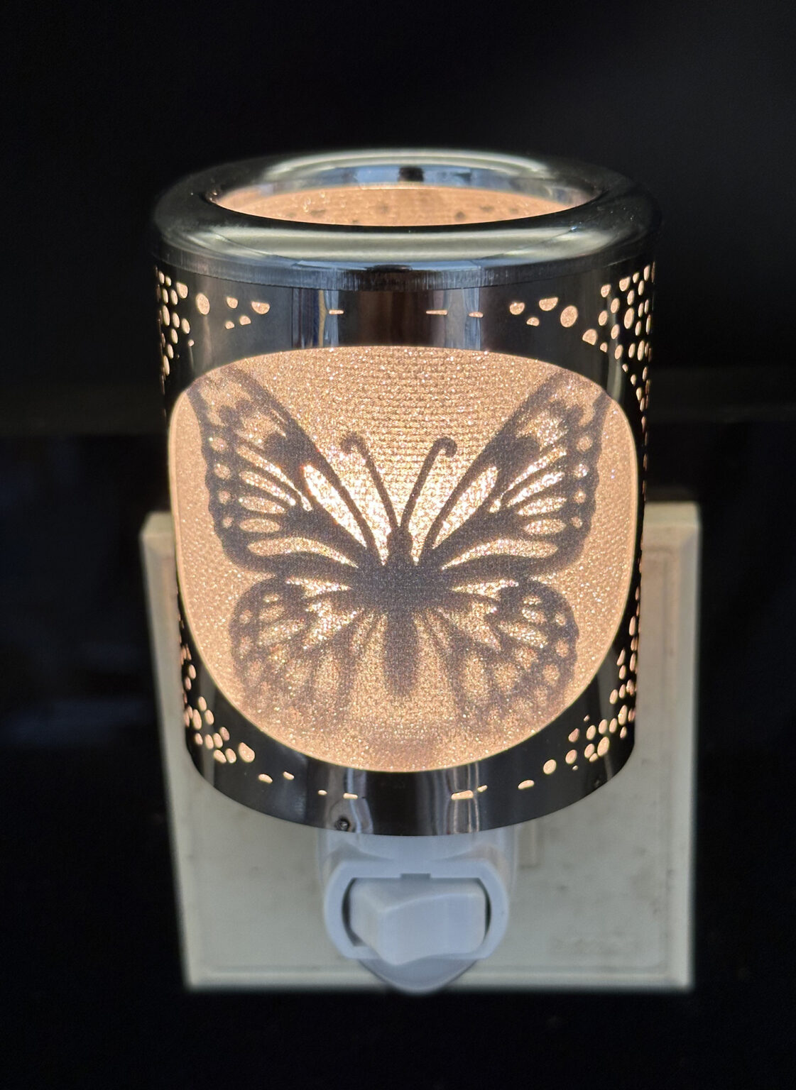 Night Light - Silver Shadow Butterfly